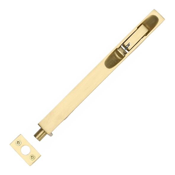 C1680 8-SB • 200 x 20mm • Satin Brass • Heritage Brass Lever Action Flush Bolt